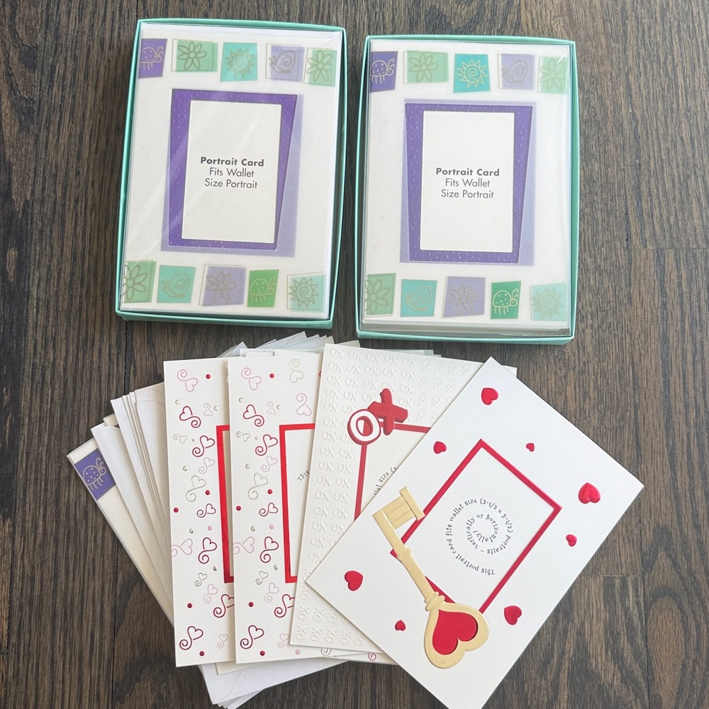Card Photo Frames by The Picture People (3 Boxed Sets = 36 cards total) OPEN BOX
